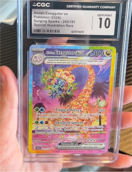 2024 Pokemon Surging Sparks #242 Alolan Exeggutor ex Special Illustration Rare — front