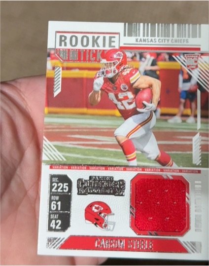 2024 Panini Contenders Rookie Ticket #RTS-CSE Carson Steele — front