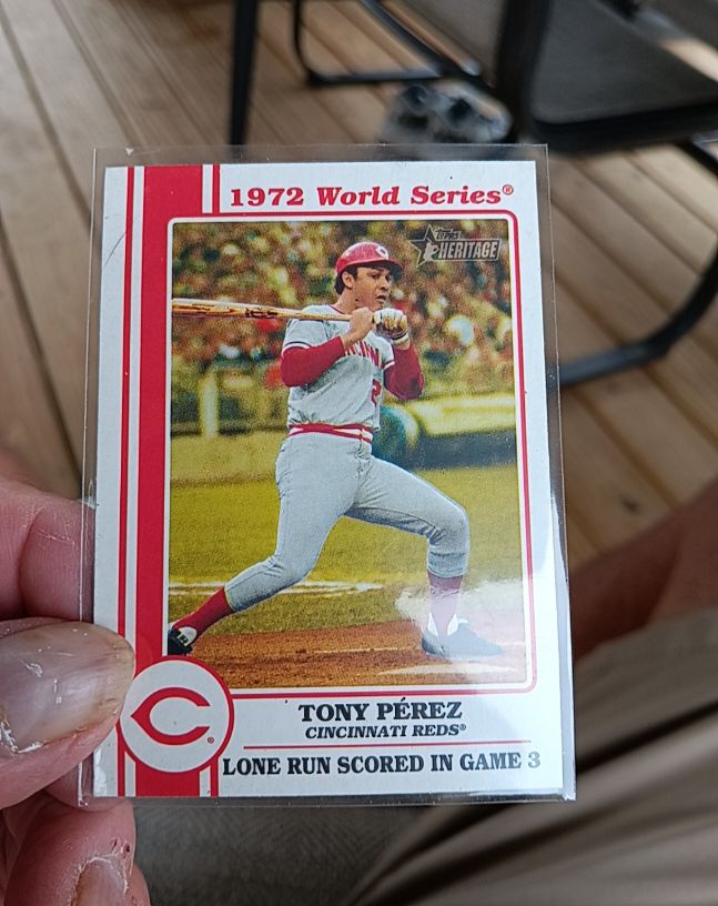2021 Topps Heritage High Number 1972 World Series Highlights #72WS-5 Tony Pérez — front
