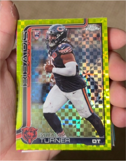 2025 Topps Chrome #303 Shemar Turner Lime Green X-Fractor — front