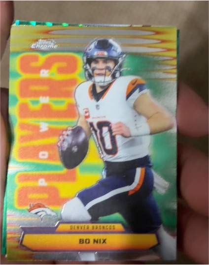 2025 Topps Chrome Power Players #PP-9 Bo Nix — front