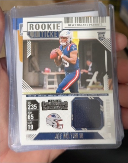 2024 Panini Contenders Rookie Ticket Variation Patch #RTS-JMN Joe Milton III — front