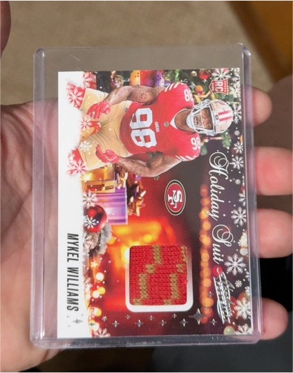 2025 Panini Absolute #HS-MWS Mykel Williams Holiday Suit — front