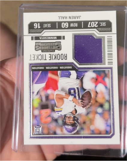 2023 Panini Contenders Rookie Ticket #TS16V Jaren Hall — front
