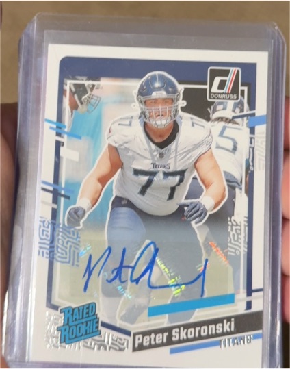 2023 Panini Donruss #395 Peter Skoronski Rated Rookie Autograph — front