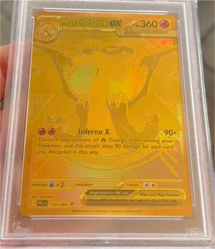 2025 Pokemon PFL EN-Phantasmal Flames Mega Charizard X EX #130 — front