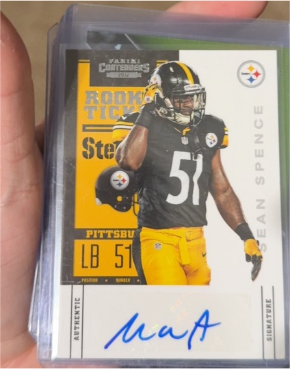 2012 Panini Contenders #183 Sean Spence Rookie Ticket Auto — front