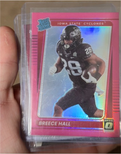 2022 Panini Chronicles Draft Picks Donruss Optic #19 Breece Hall — front