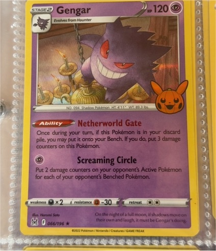 2022 Pokemon #066/196 Gengar Trick or Trade — front