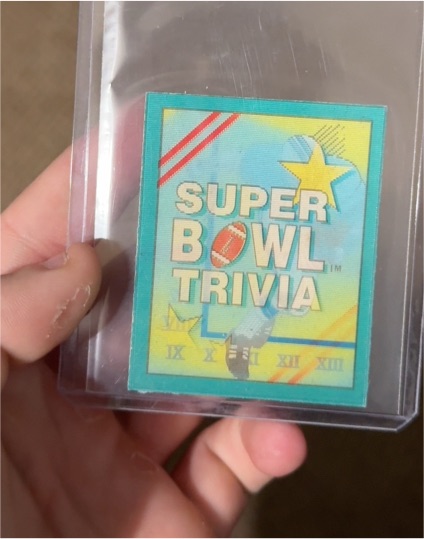 1990 Score Super Bowl Trivia Insert — front
