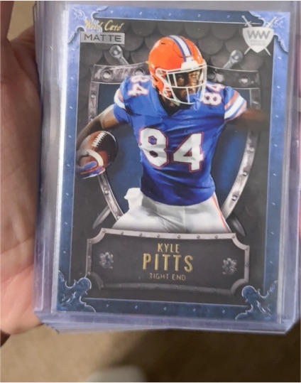 2021 Wild Card Matte Weekend Warrior #WWB-11 Kyle Pitts — front