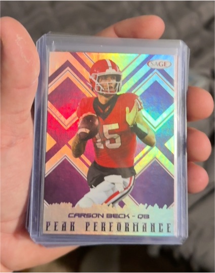 2025 Sage Low Series #PK-CB Carson Beck Peak Performance — front