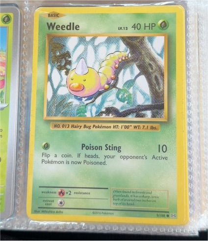 2016 Pokémon XY Evolutions #5 Weedle — front