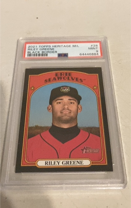2021 Topps Heritage Minor League #28 Riley Greene — front