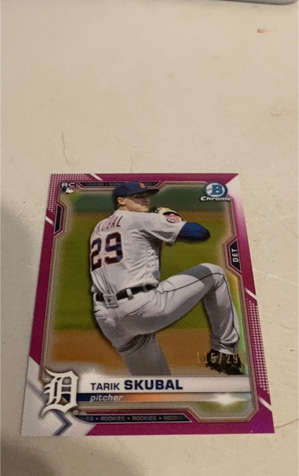 2021 Bowman Chrome #28 Tarik Skubal — front