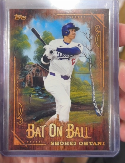 2025 Topps X Bob Ross the Joy of Baseball - Bat on Ball Shohei Ohtani #BOB-11 — front