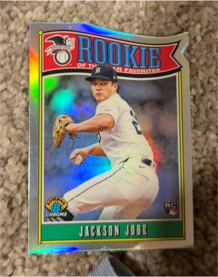 2025 Bowman Chrome #ROY-3 Jackson Jobe Rookie of the Year Favorites Tigers RC — front
