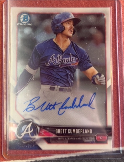 2018 Bowman Chrome Prospect Autographs #CPA-BC Brett Cumberland — front
