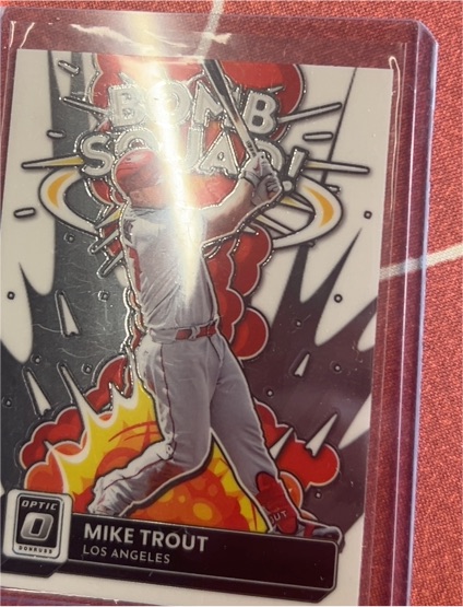 2022 Panini Donruss Optic #BS-8 Mike Trout Bomb Squad — front