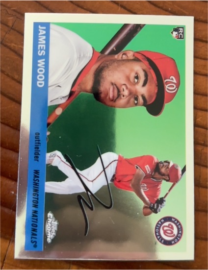 2025 Topps Chrome Platinum #367 James Wood Rookie Washington Nationals — front