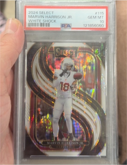 2024 Panini Select #115 Marvin Harrison Jr. White Shock — front