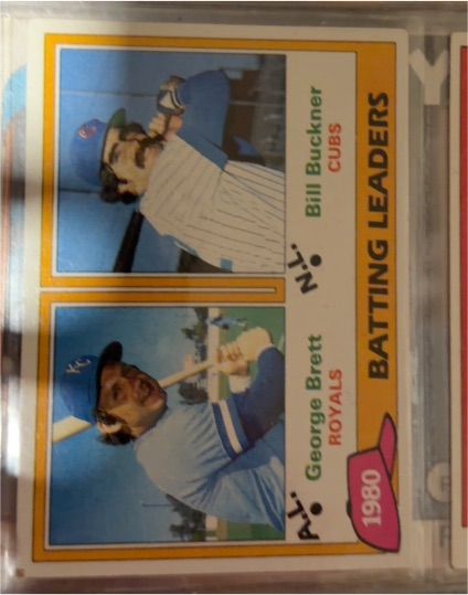 1981 Topps #1 1980 Batting Leaders George Brett / Bill Buckner — front