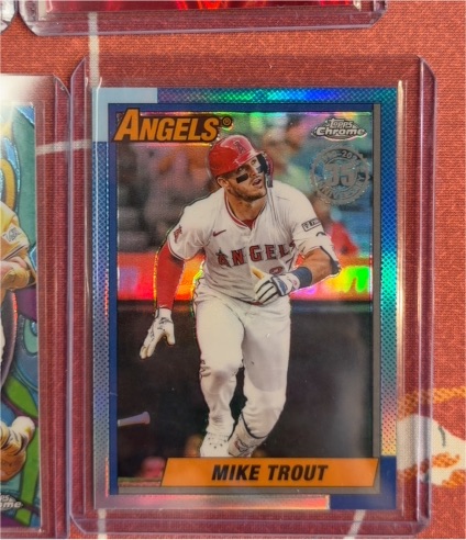 2025 Topps Chrome #100 Mike Trout — front