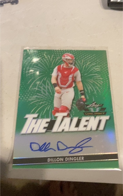 2020 Leaf Valiant The Talent #TT-DD1 Dillon Dingler — front