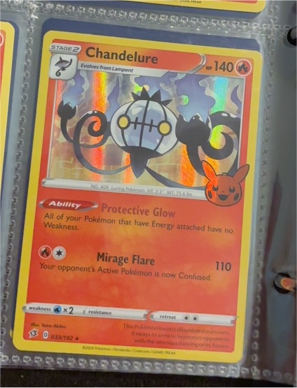 2020 Pokémon Rebel Clash #033 Chandelure — front