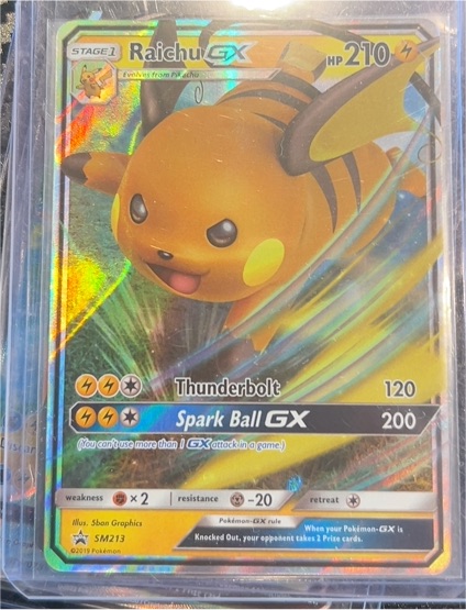 2019 Pokémon TCG SM Promo #SM213 Raichu GX — front