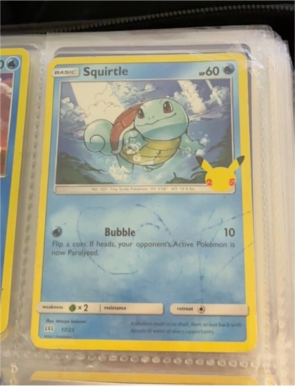 2021 Pokémon TCG McDonald's 25th Anniversary Promo #17 Squirtle — front