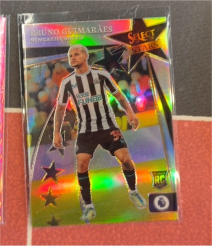 2022-23 Panini Select Premier League #24 Bruno Guimaraes Select Stars Silver Prizm Rookie — front