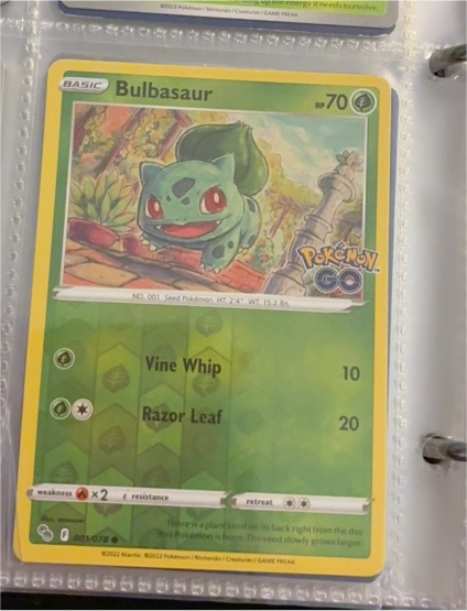 2022 Pokémon GO #001 Bulbasaur — front