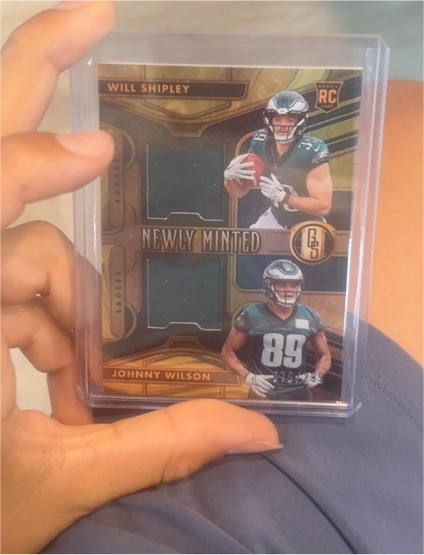 2024 Panini Gold Standard #NMMD-PHI Will Shipley Johnny Wilson Newly Minted Dual Memorabilia — front