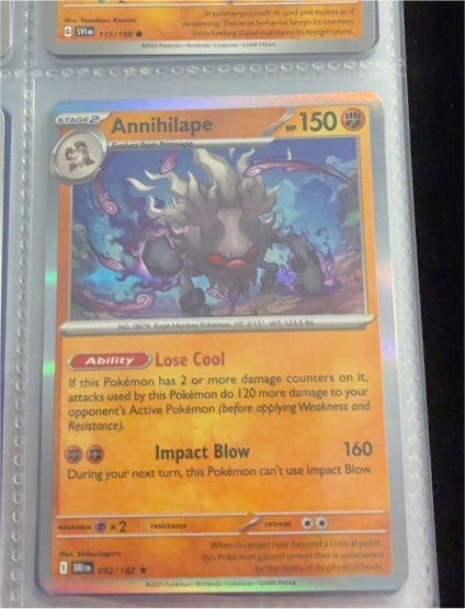 2023 Pokémon SV10: Destined Rivals #092/182 Annihilape — front