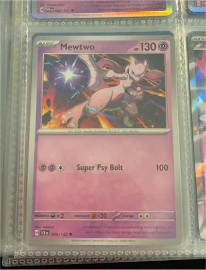 2024 Pokémon Scarlet & Violet Stellar Crown #059 Mewtwo — front