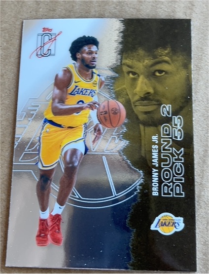2026 Topps Signature Class #Round 2 Pick 55 Bronny James Jr. — front