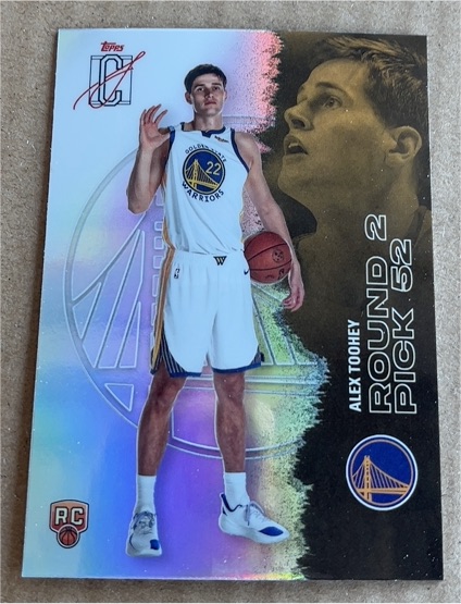 2026 Topps Signature Class Alex Toohey Round 2 Pick 52 Golden State Warriors — front