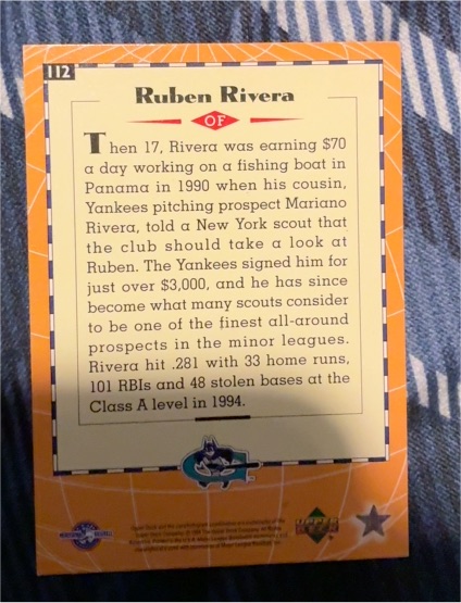 1993 Upper Deck International Flavor #112 Ruben Rivera — front