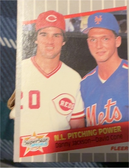 1989 Fleer #636 N.L. Pitching Power Danny Jackson / David Cone — front