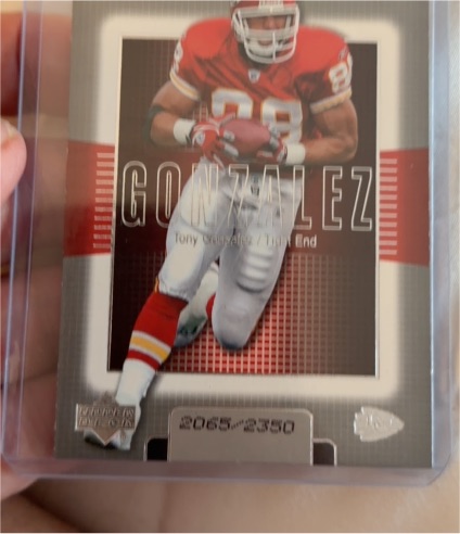 2003 Upper Deck Finite #88 Tony Gonzalez — front