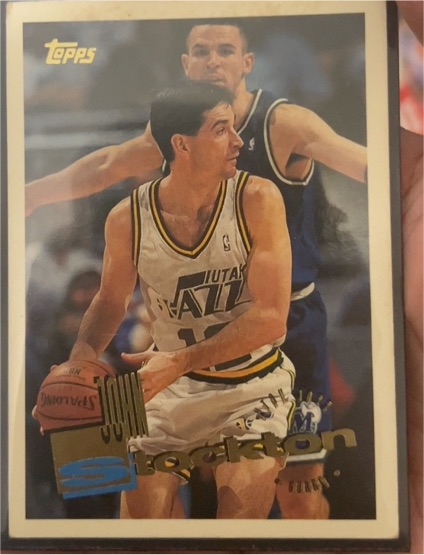 1995-96 Topps #284 John Stockton — front