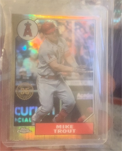 2022 Topps Chrome #87BC-1 Mike Trout 1987 Topps Baseball 35th Anniversary — front