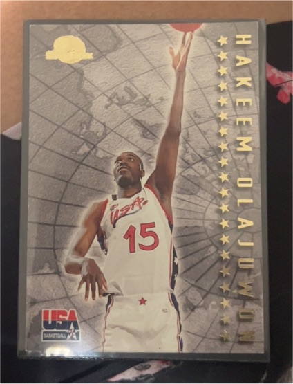 1996 SkyBox USA Basketball #U6 Hakeem Olajuwon — front