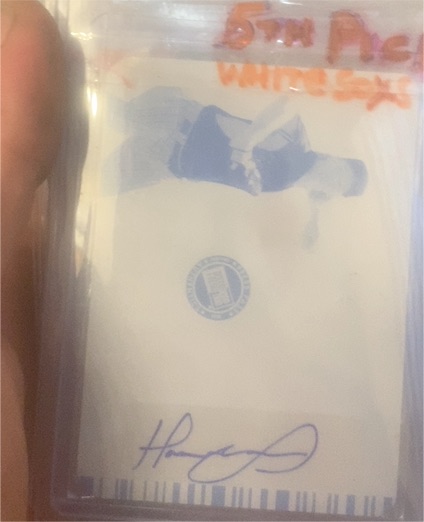 2018 Leaf Perfect Game AAC Direct Cyan Printing Plate Henry Gargus Auto 1/1 — front