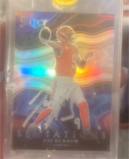 2021 Panini Select Sensations Silver Prizm #SEN-25 Joe Burrow — front