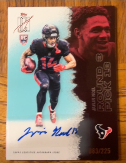 2025 Topps Signature Class #208 Jaylin Noel Rookie Auto — front