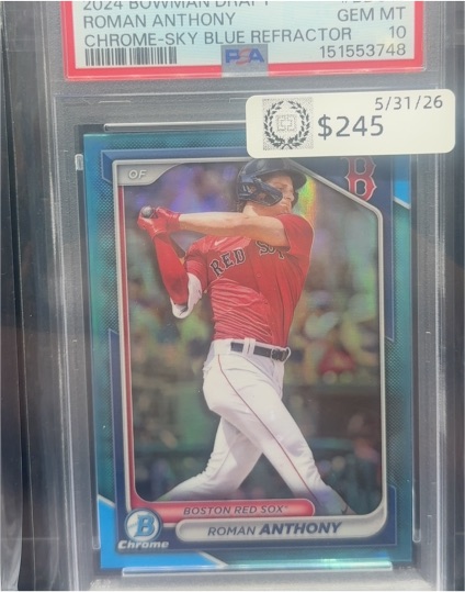2024 Bowman Draft Chrome #BDC-19 Roman Anthony Sky Blue Refractor — front