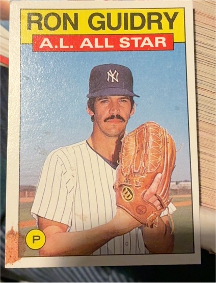1986 Topps #721 Ron Guidry — front