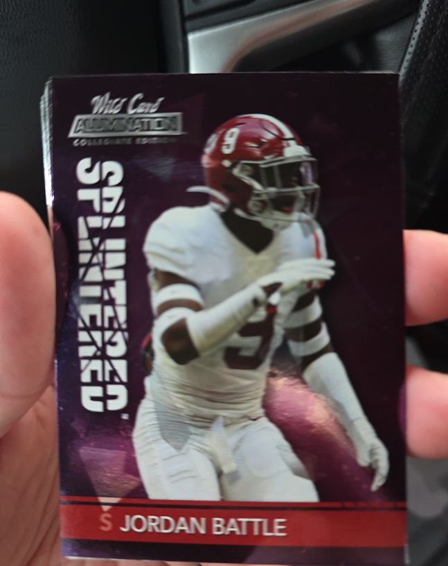 2021 Wild Card Alumination NIL #ANSP-19 Jordan Battle Splintered Insert — front